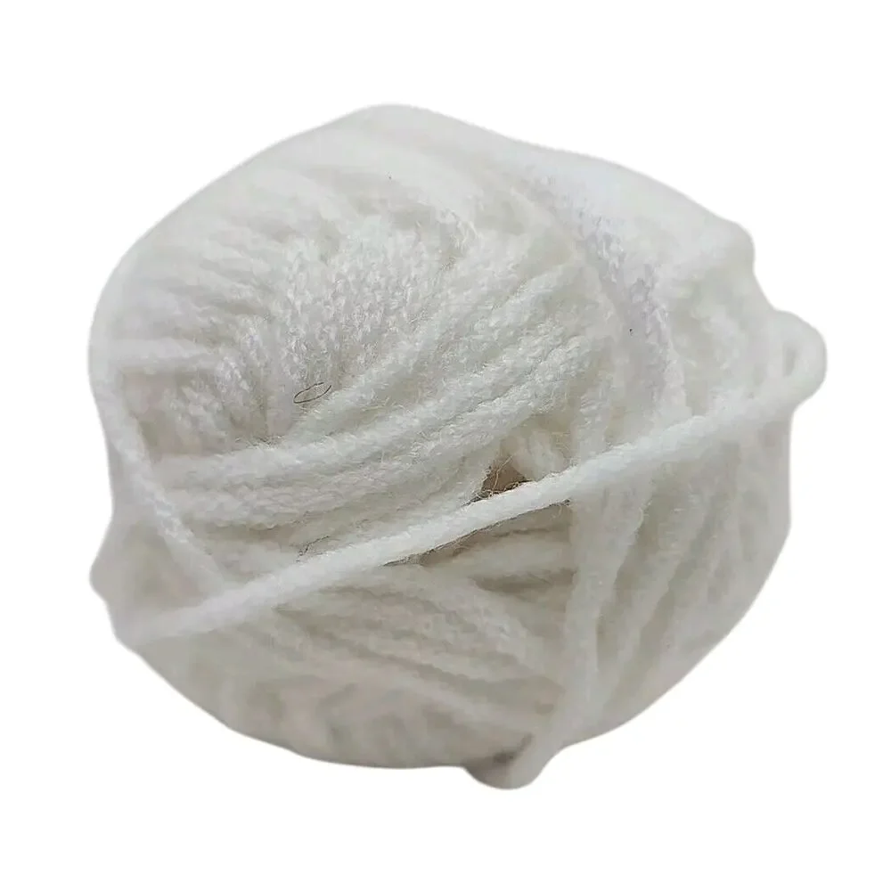 New Acrisoft Cabli Yarn White #208 1.75 oz 100% Acrylic Lot #3526 120yds